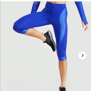 Gymshark Turbo Cropped Leggings in Cobalt Blue